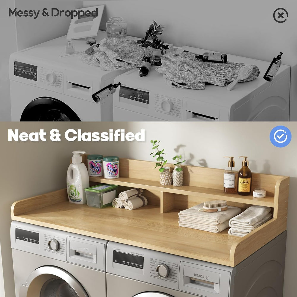 2-Tier Washer and Dryer Countertop with 2.75" H Guard,54" W x 27.5&...