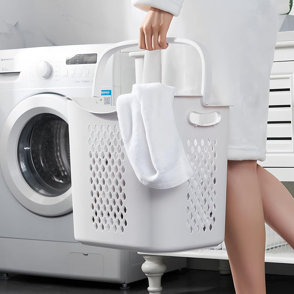 4-Tier Laundry Hamper Sorter with Rolling Baskets for Bathroom White
