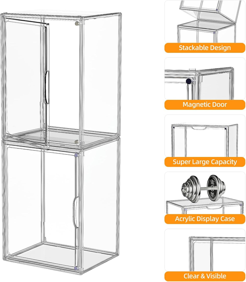 Boot Storage Organizer Tall Boots Boxes 3 Pack Clear Plastic Stackable Boot O...