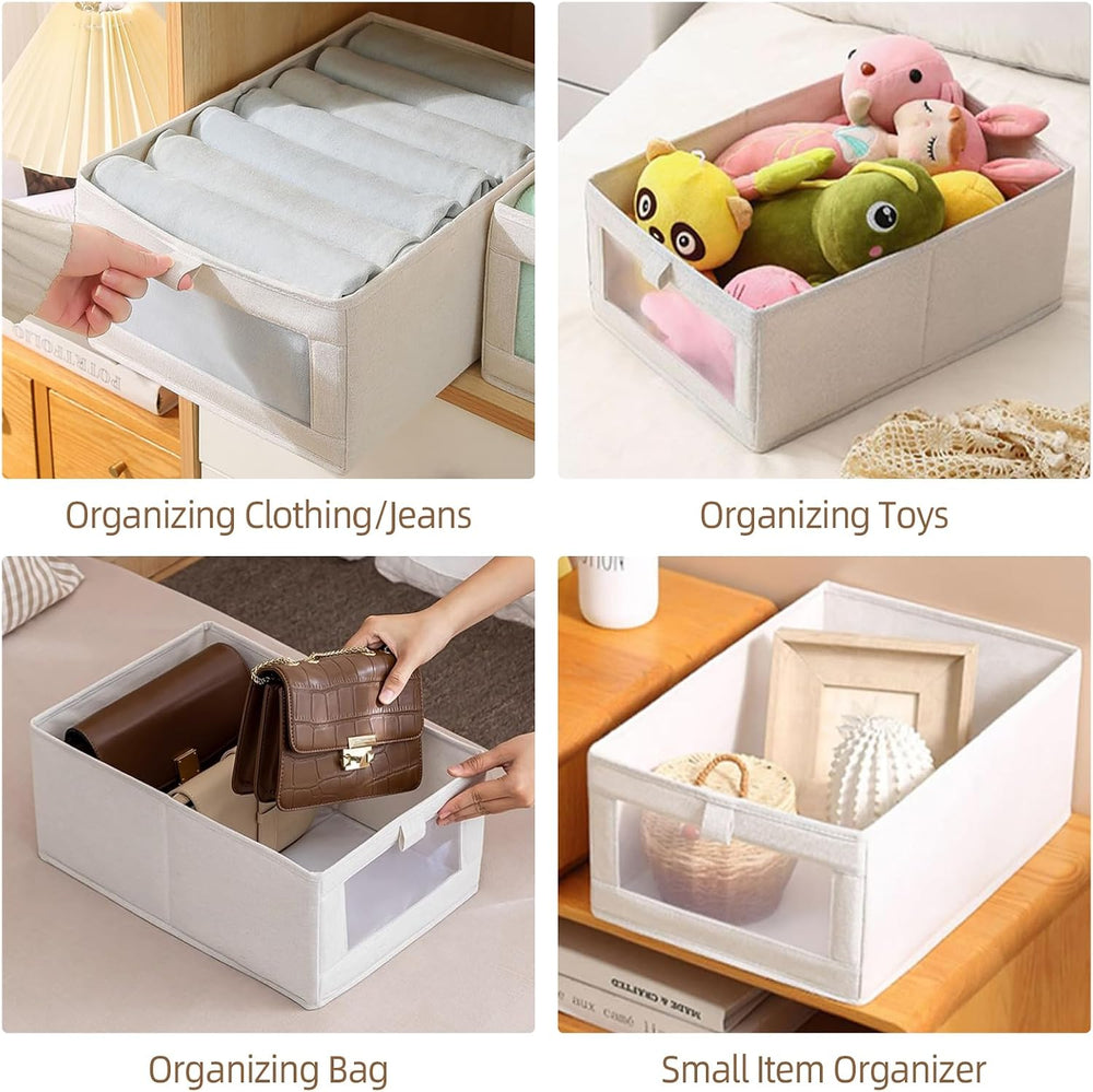 Linen Closet Organizers And Storage, 6 Pack Closet Storage Bins Linen Closet ...