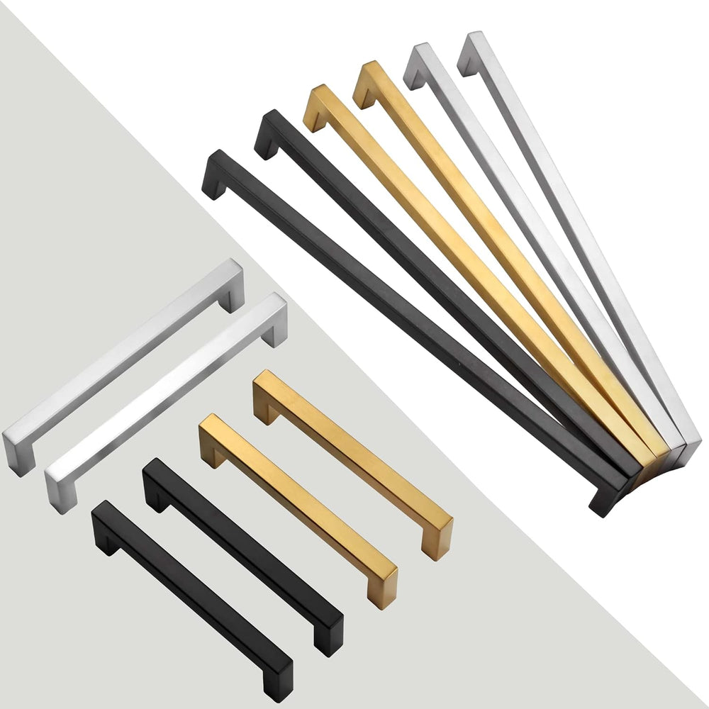 30 Pack 3 Inch Gold Cabinet Pulls, Square Drawer Handles