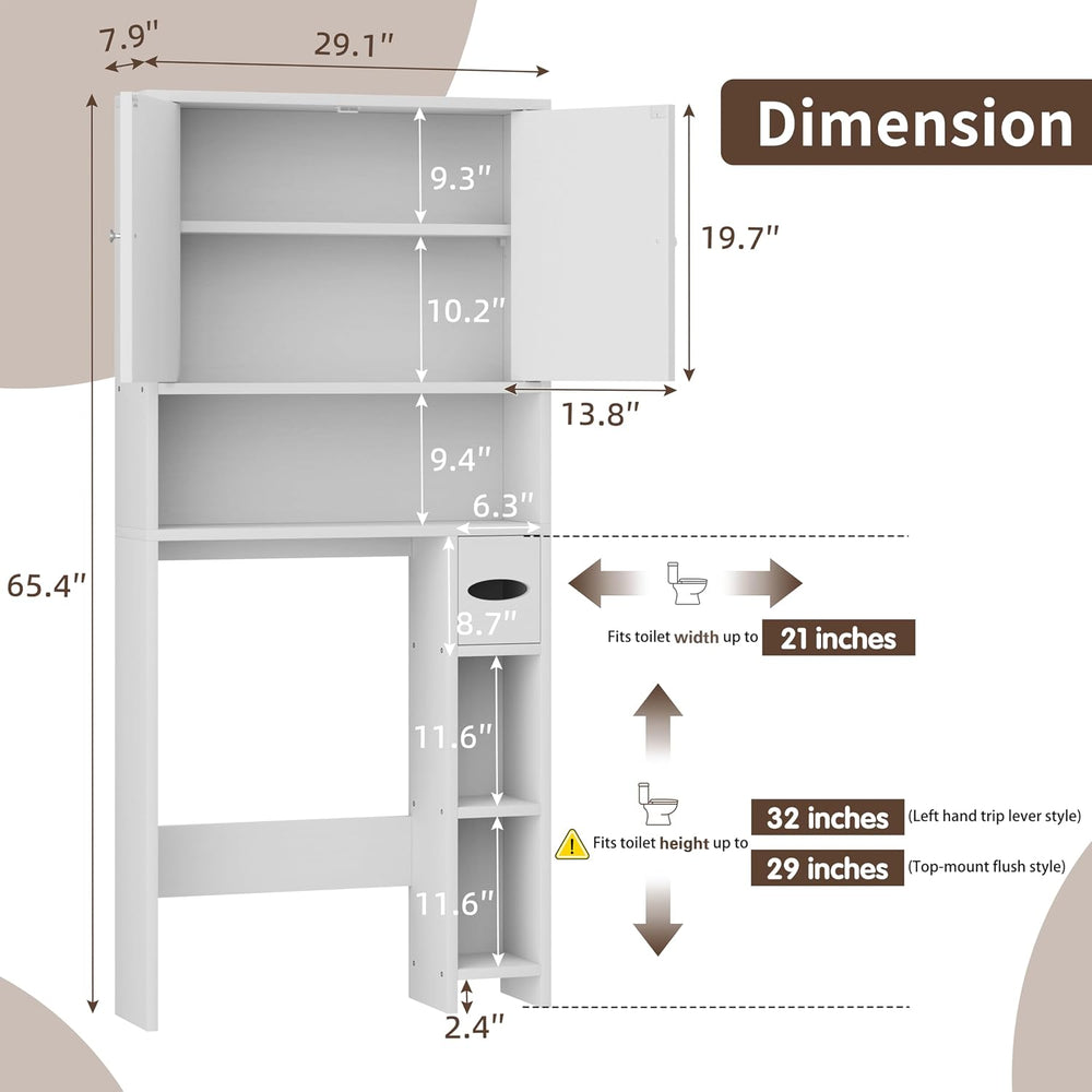Shintenchi Over the Toilet Storage Cabinet, Bathroom Shelf Organizer