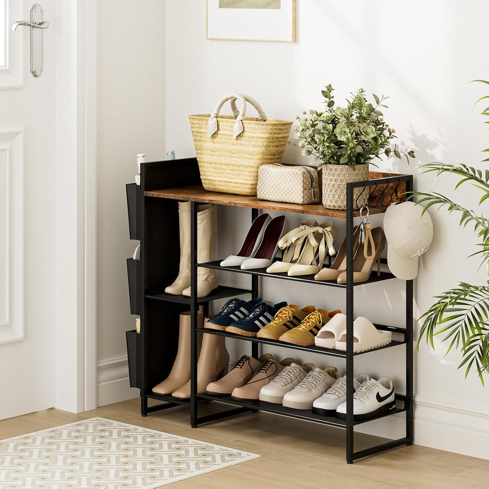 Shoe Racks Bench,Shoe Organizer with Bench for Closet- Free Standing Boot and...