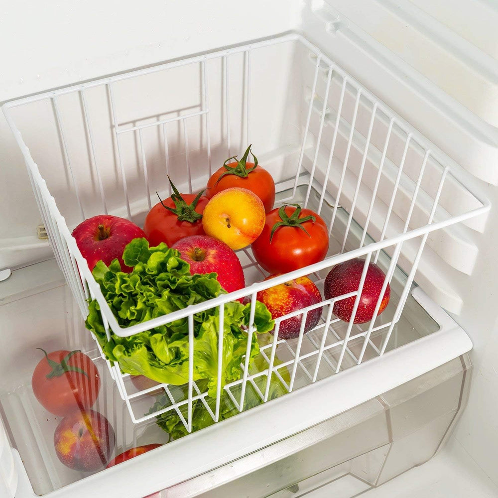 Slideep Freezer Baskets Storage Basket Organizers, Deep Wire Farmhouse Bins C...