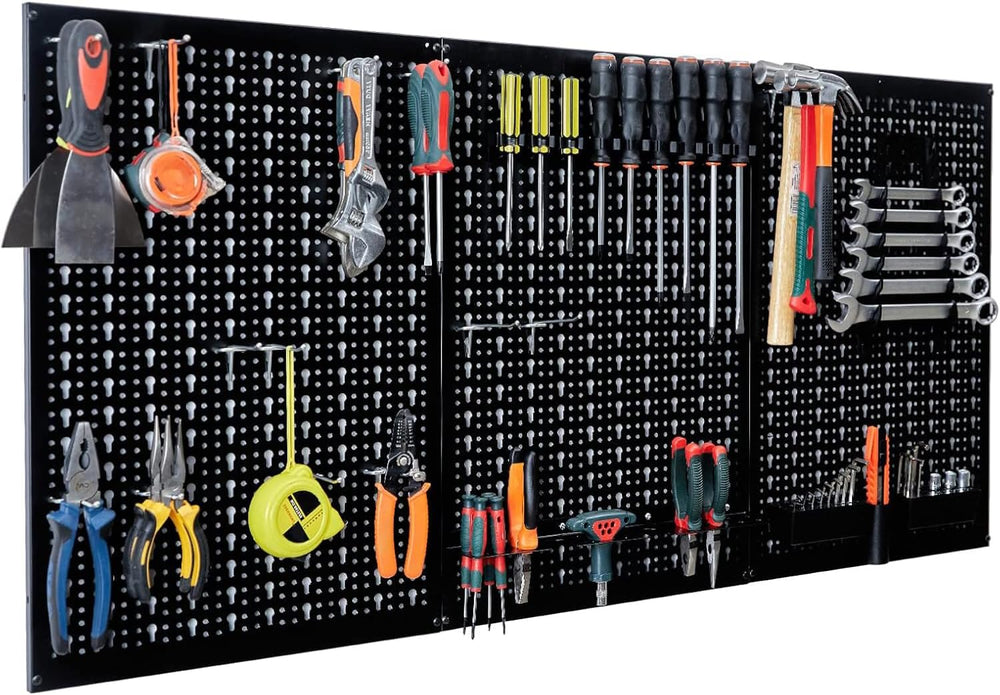 Peg Board Wall Organizer 4 ft. Metal Garage Wall Pegboard