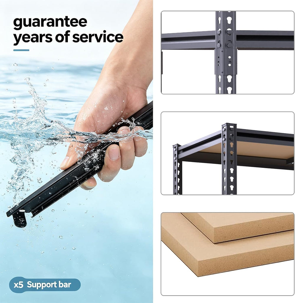 72" H Garage Shelving Heavy Duty, Metal Garage Storage Shelves