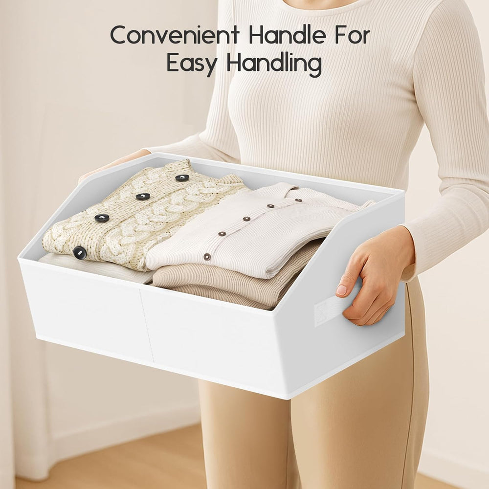 Homsorout Large Closet Organizers and Storage Bins - 6 Pack Trapezoid Storage...