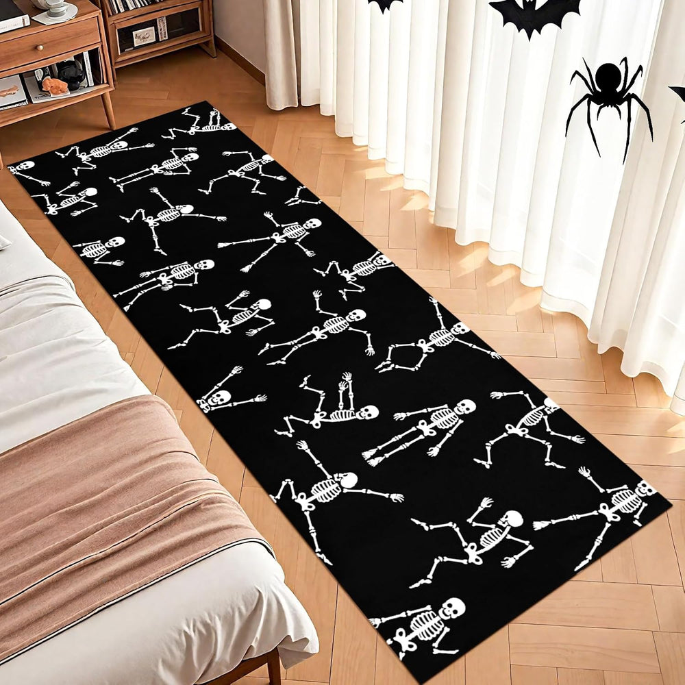 ASPMIZ Halloween Runner Rug, Glow-in-the-Dark Rug Runner Non Slip, Black Rugs...