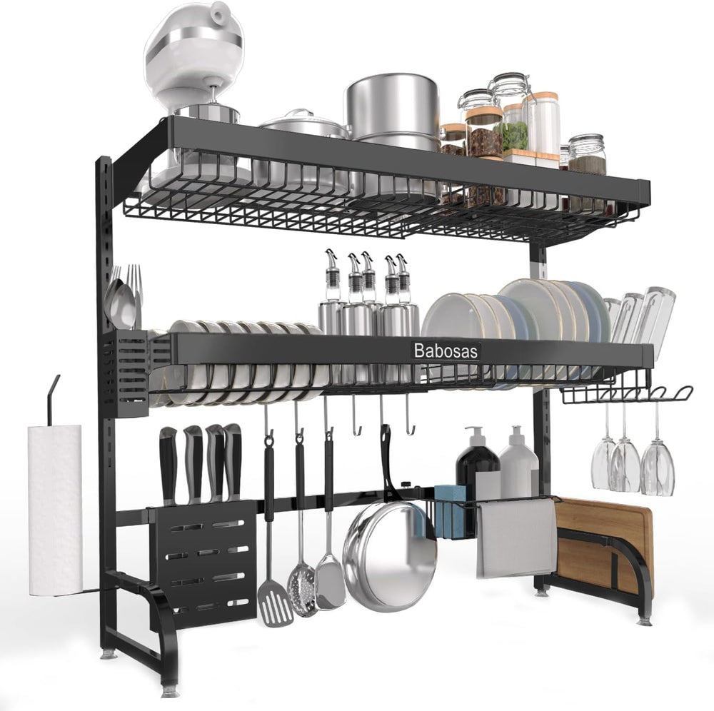 Over The Sink Dish Drying Rack,3 Tier Adjustable Length (25.5'' to 37...