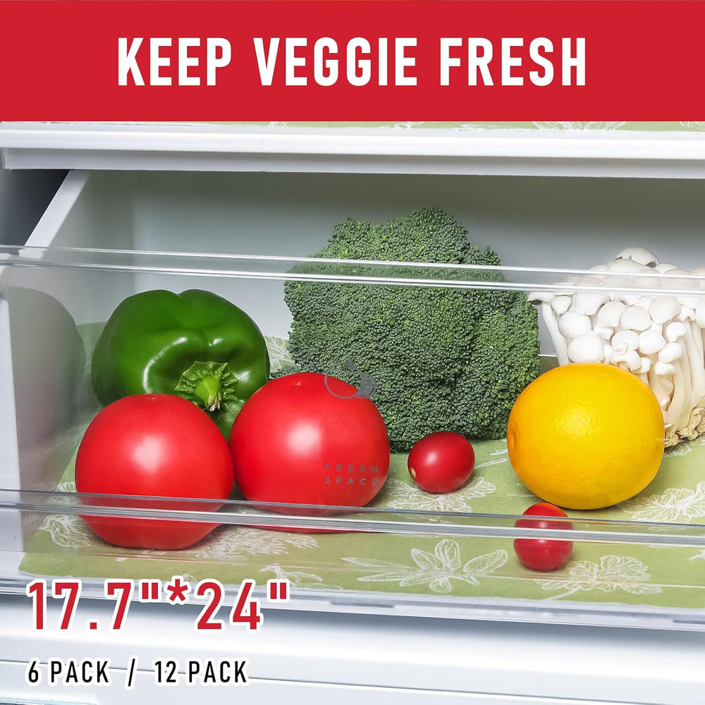 Cooyes Large Refrigerator Liners for Shelves, 12 Pack, 17.7" × 24",...
