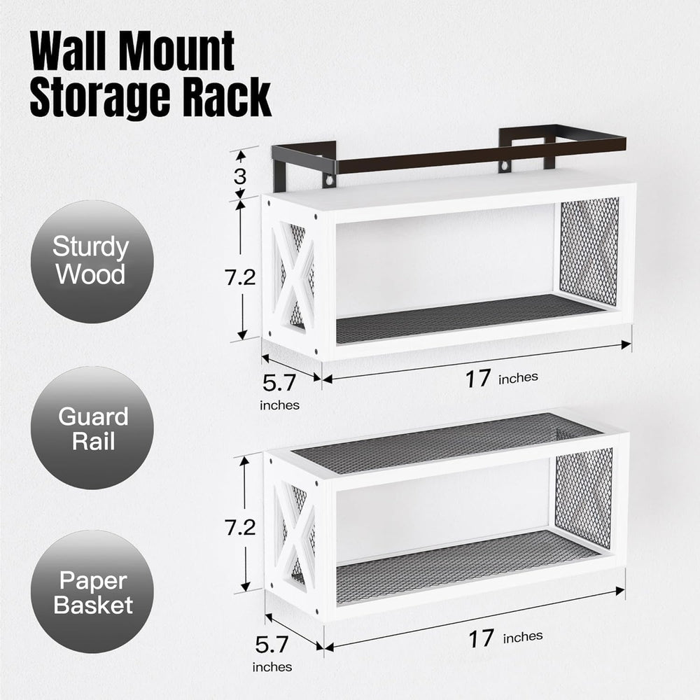RICHER HOUSE Floating Shelves Bathroom, Wall Mounted Shelf Over Toilet