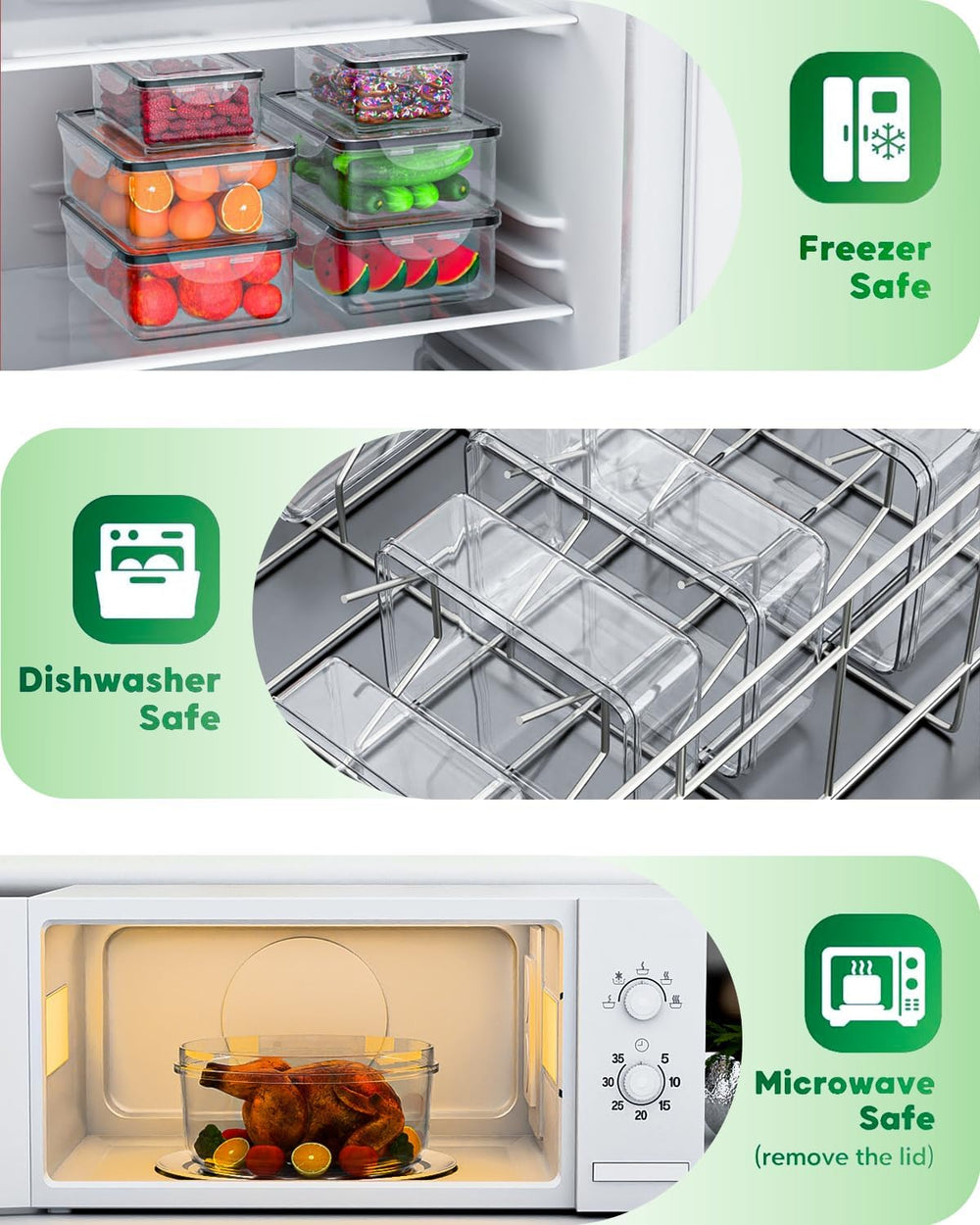 54 Pcs Food Storage Containers with Lids Airtight, (27 Containers &27 Lid...