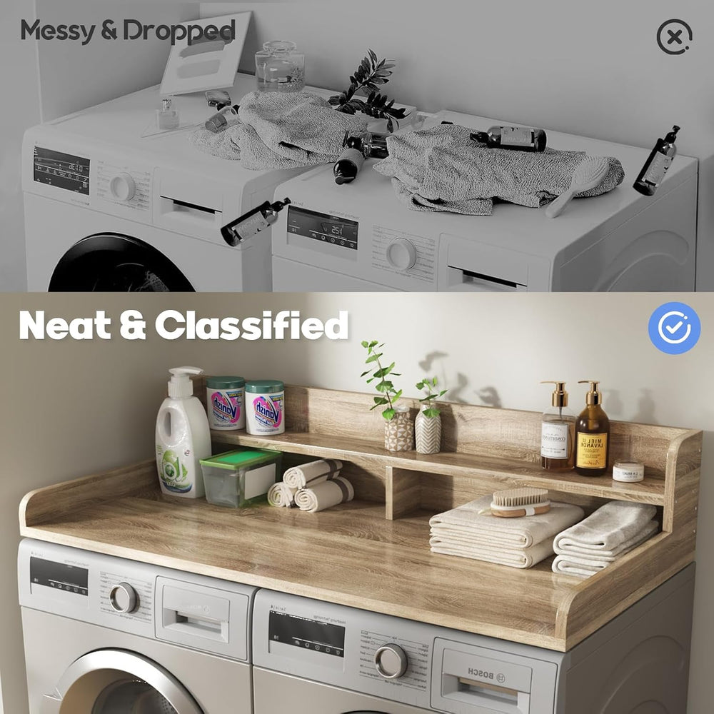 2-Tier Washer and Dryer Countertop with 2.75" H Guard,54" W x 27.5&...