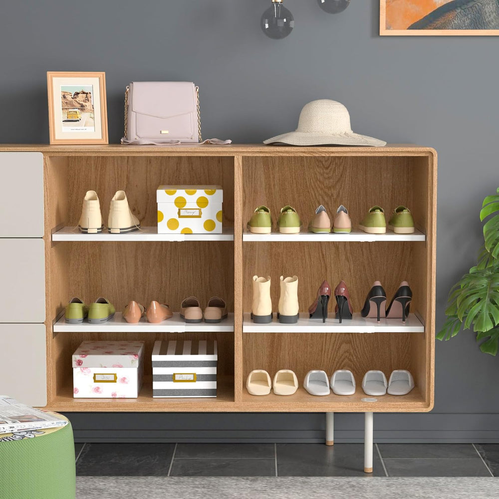 Expandable Closet Shelves, Adjustable Metal Closet Organizers and Storage She...