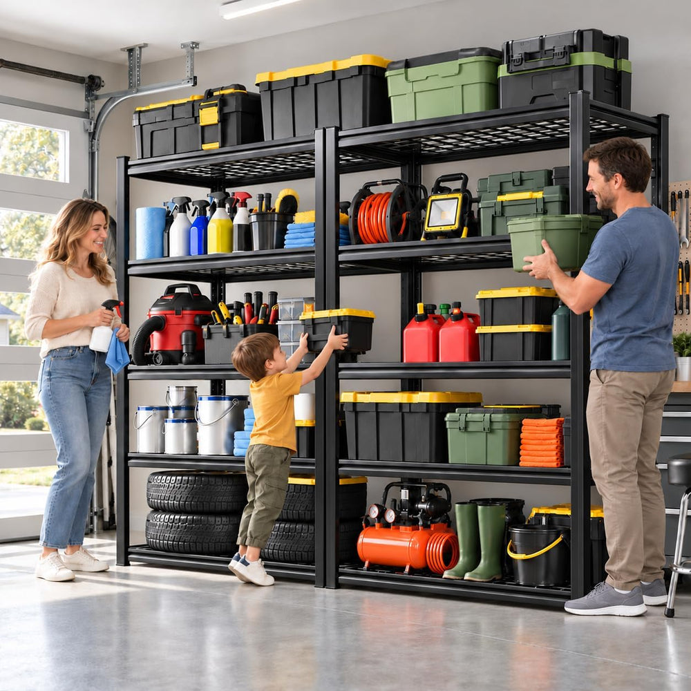 Garage Shelving 72"H x 48"W x 24"D Heavy Duty Storage Shelves ...
