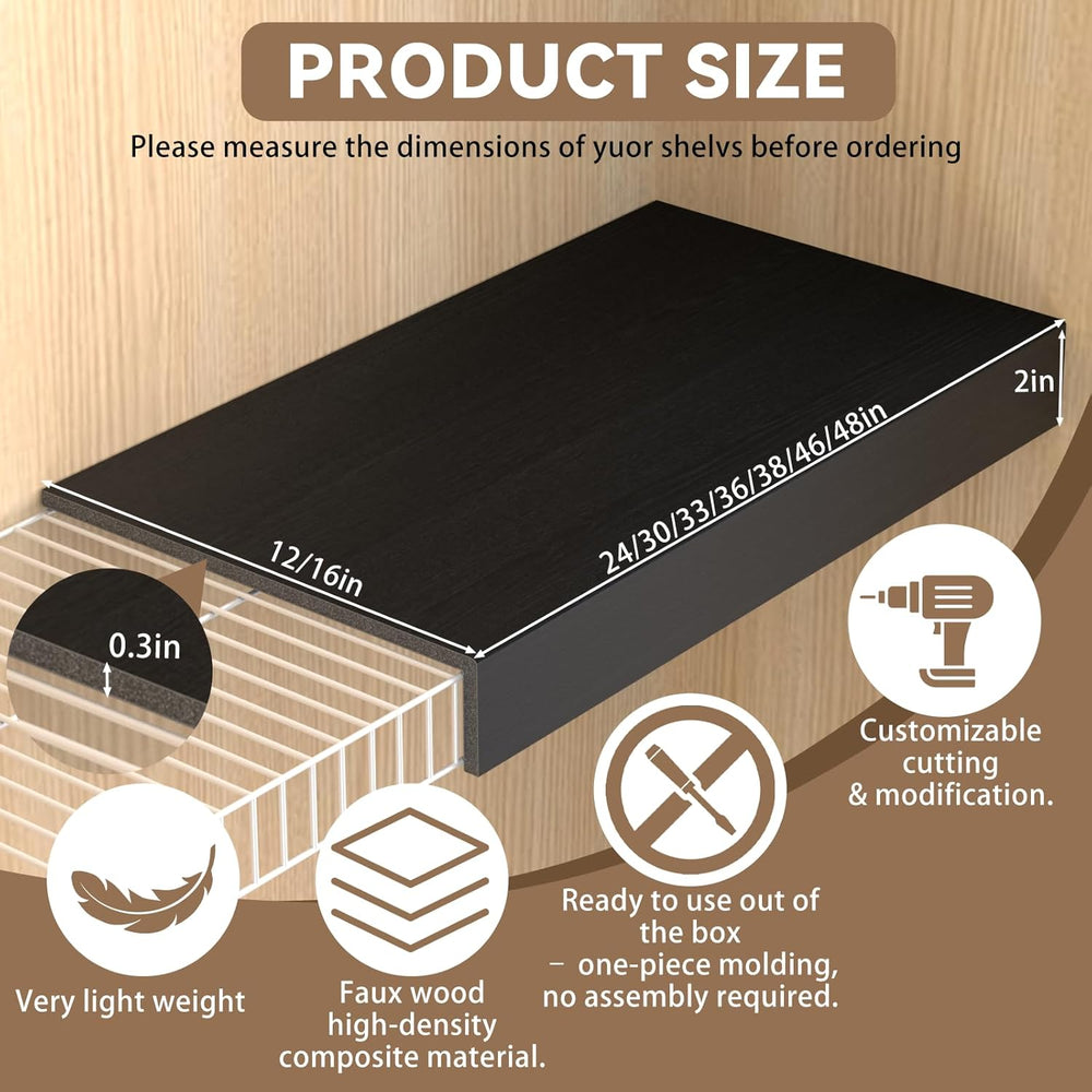 5 Pack 30x12in Wire Shelf Cover for Pantry, Closet, Kitchen – Waterproof PVC ...
