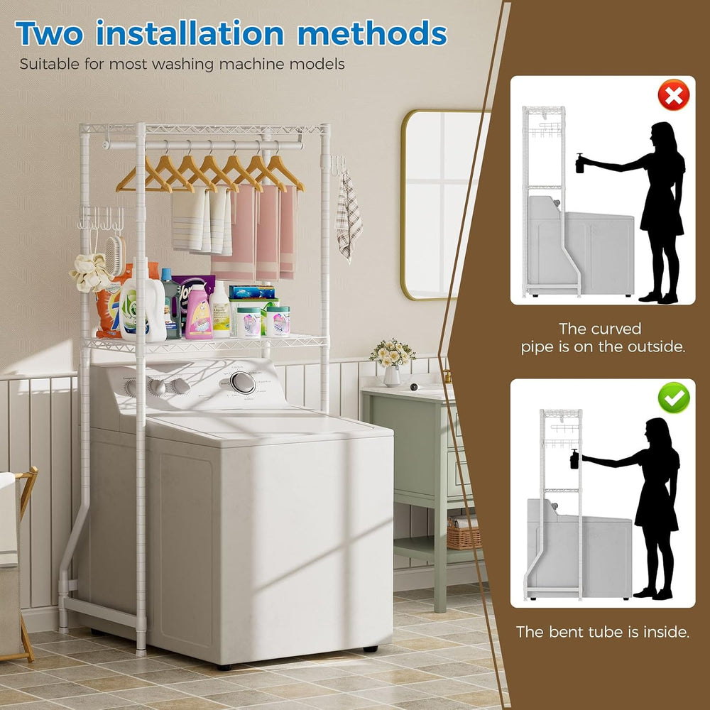 Golpart Laundry Organizer Shelves Over the Washer and Dryer Storage Shelf
