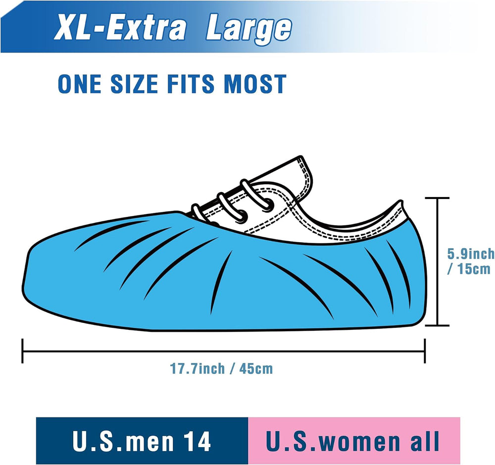ProtectX Disposable Shoe & Boot Covers, XL Extra Large, 500-pack (250 pai...