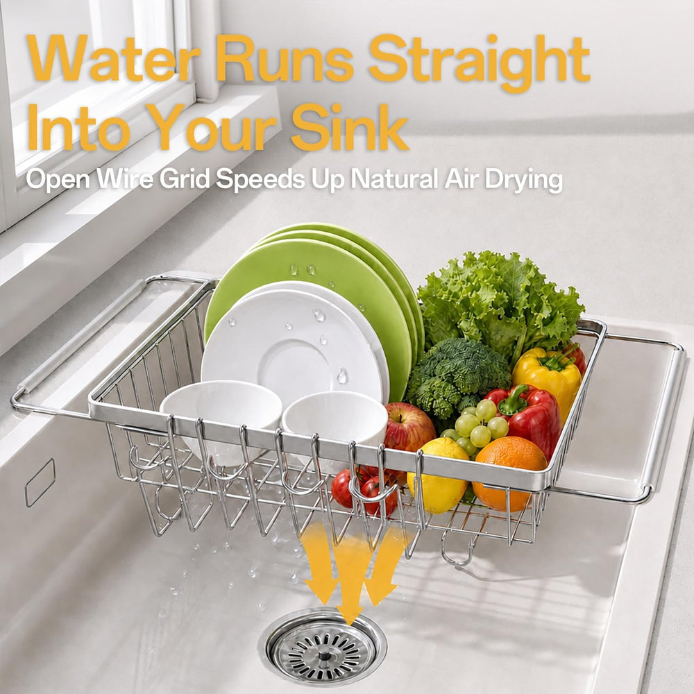 Dish Drying Rack, 2 Pack Dish Drainer with Cup Holder