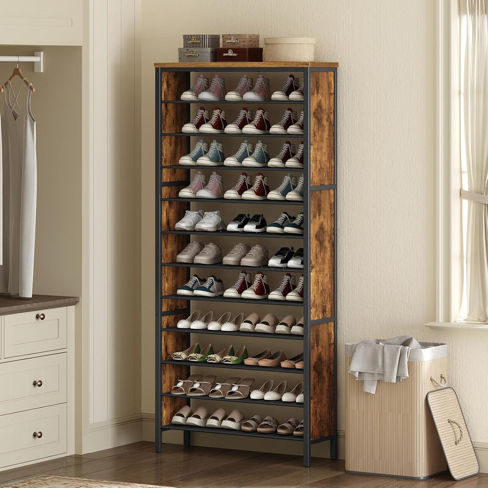 YATINEY 12-Tier Tall Shoe Rack, Large Shoe Storage Organizer for Closet