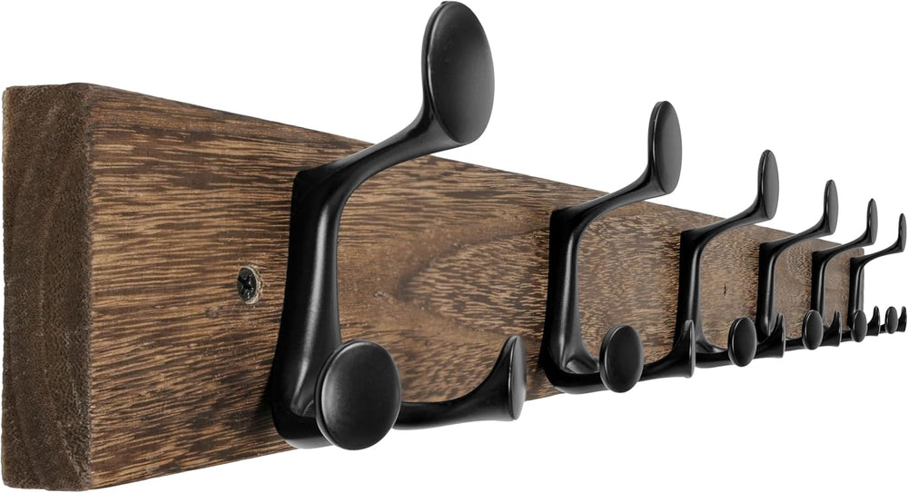 WEBI Coat Rack Wall Mount,36" Solid Wood Coat Hooks Wall Mounted Coat Ha...