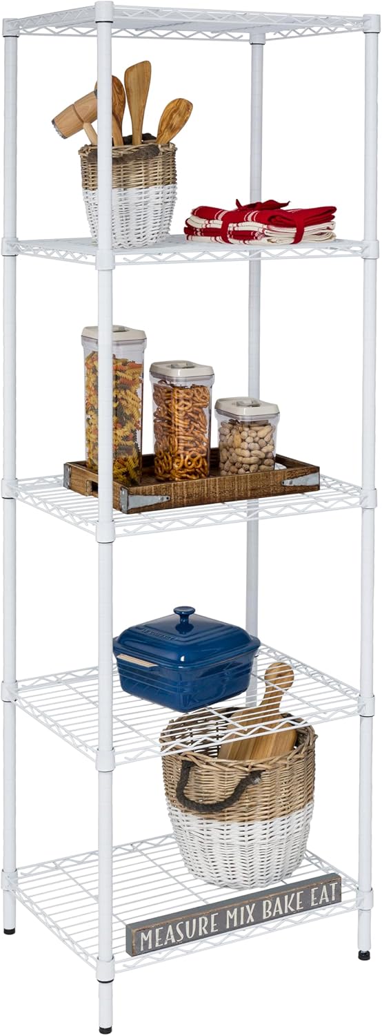 Honey-Can-Do 5-Tier Heavy Duty Adjustable Shelving Unit, 250-lb Per Shelf NSF...