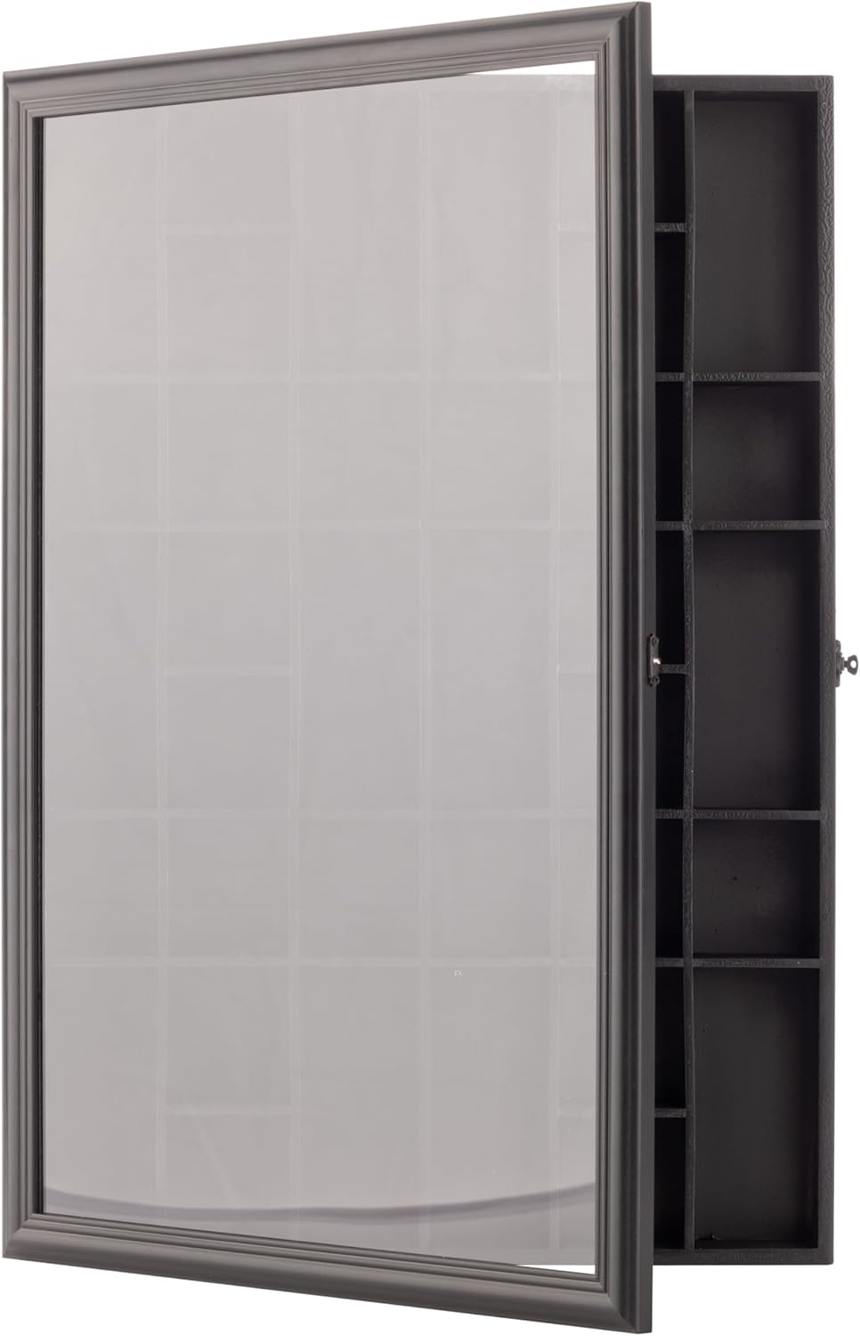 Gallery Solutions - Black Wall-Mounted - Curio & Shot Glass Display Case ...