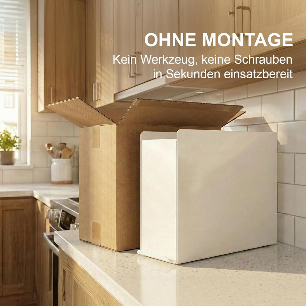 2-Tier Countertop Pull Out Spice Rack with Sliding Drawer, Cream