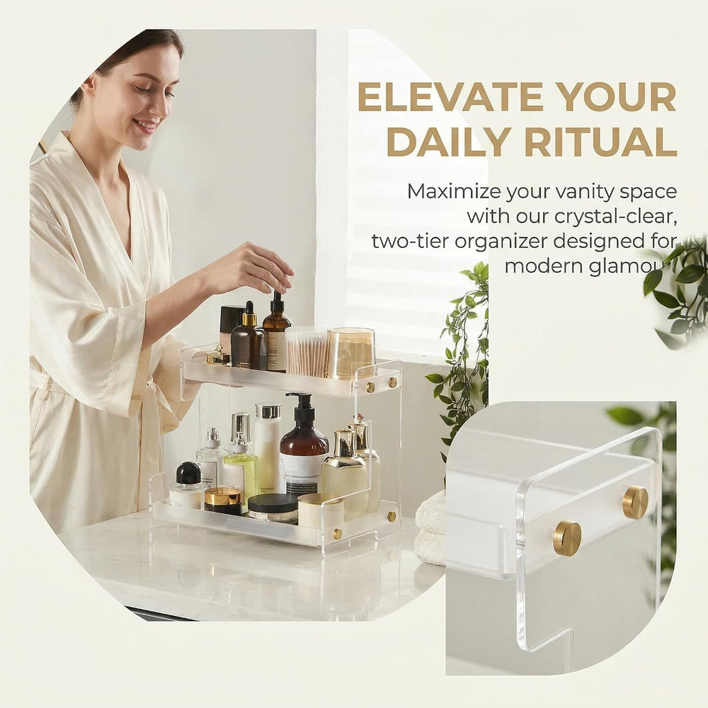 FFK Bathroom Organizer Countertop, 2 Tier Bathroom Counter Organizer Kitchen ...