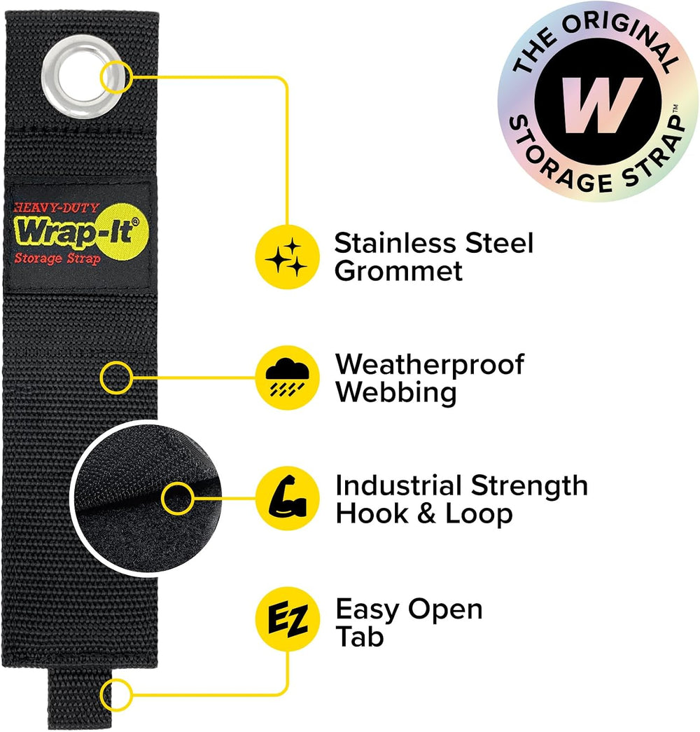 Heavy-Duty Wrap-It Storage Straps (Assorted 12 Pack)
