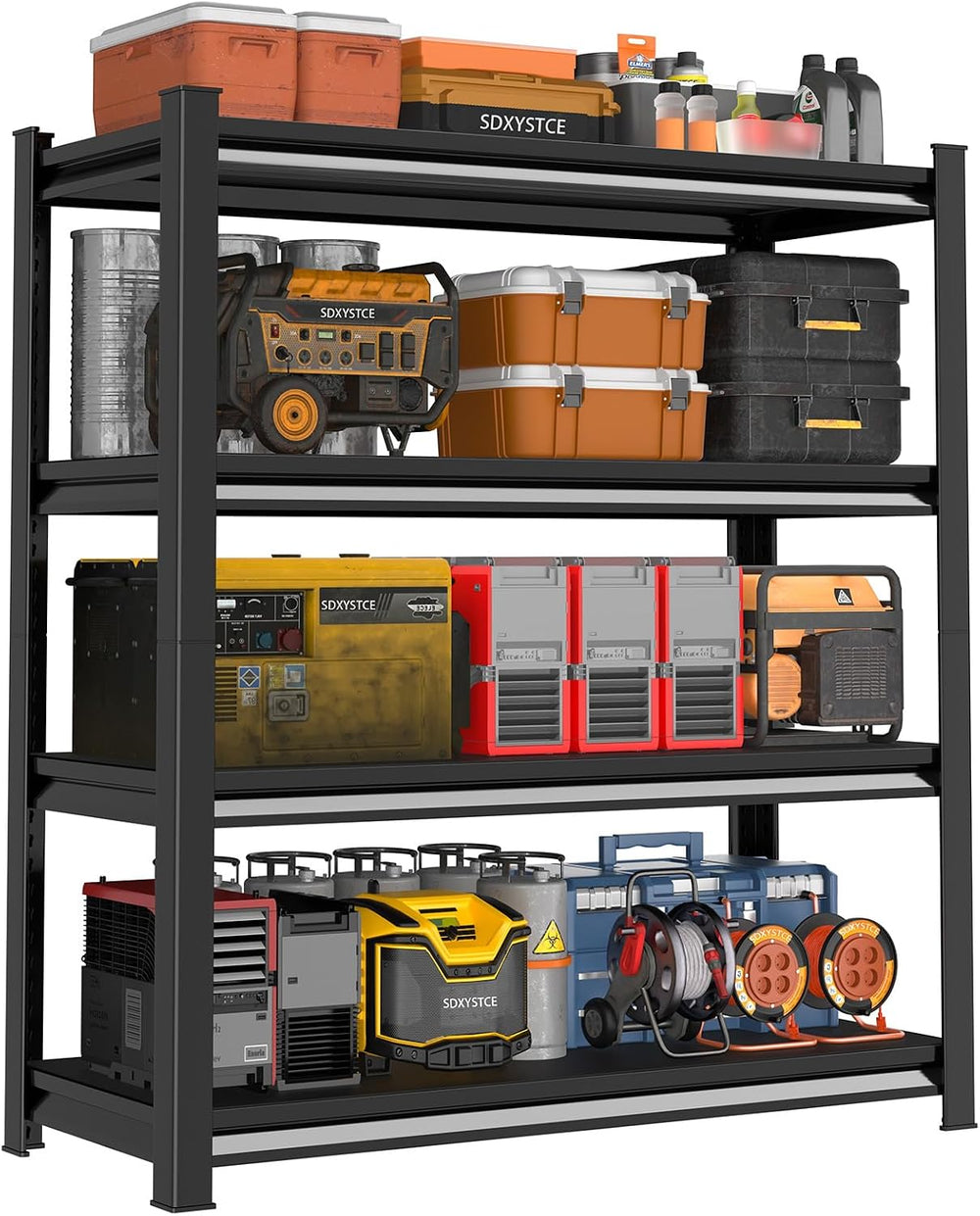 48" W Garage Shelving Heavy Duty, 2000 Lbs Loads Garage Storage Shelves ...