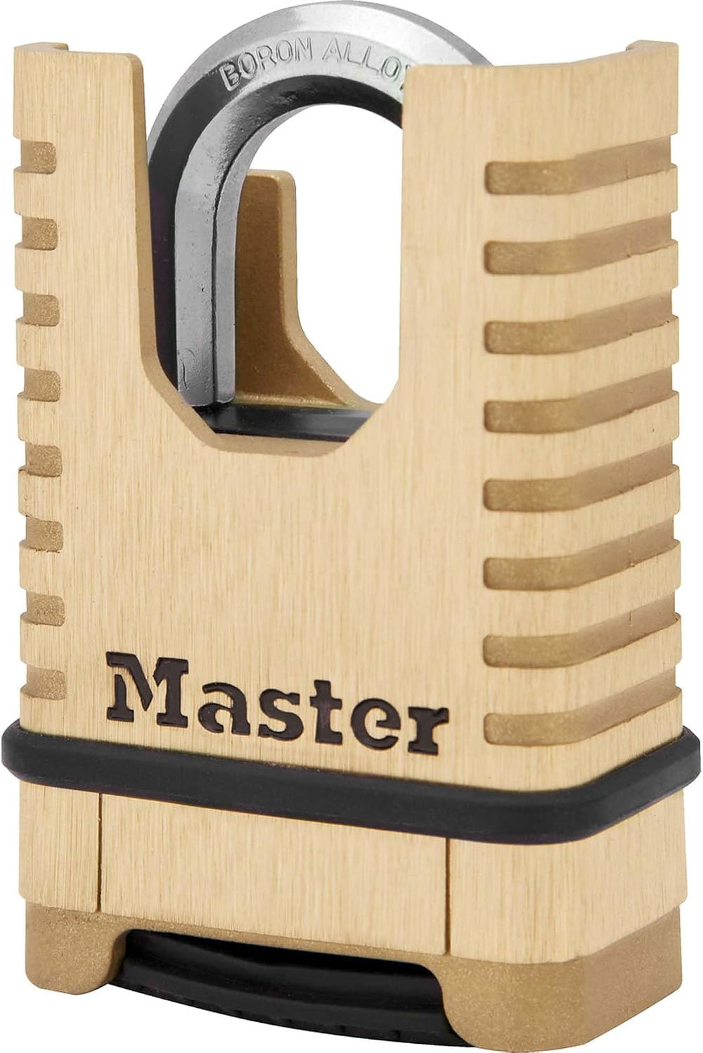 MASTER LOCK Brass Heavy Duty Solid Padlock, Security Level 9/10, Outdoor, Com...