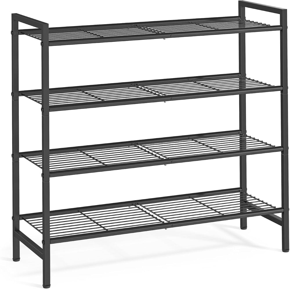 SONGMICS 4-Tier Metal Shoe Rack, Vertical Shelf, Holds up to 20 Pairs