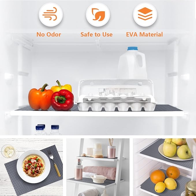 Shelf Liners for Kitchen Cabinets Refrigerator Liners Waterproof Kitchen (Pac...