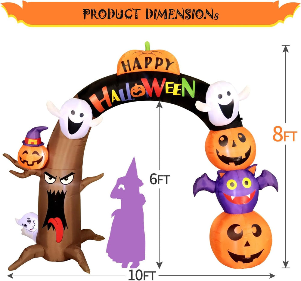 DomKom 10FT Long&8FT Tall Gaint Halloween Inflatable Decorations Dead Tre...