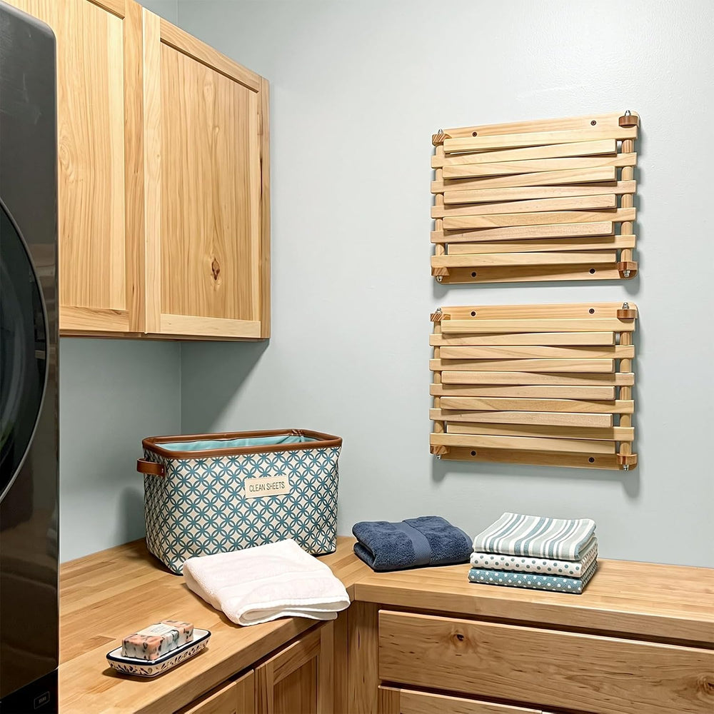 Novabright 1 Pcs Wood Foldable Wall Mounted Drying Rack, Original