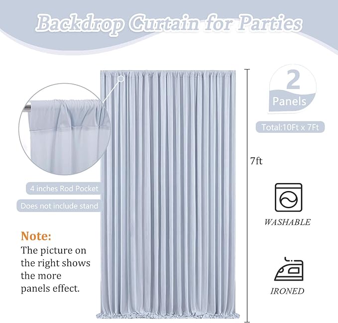 10 x 7 Feet Purple Gray Backdrop Curtain for Partie, Background Curtains for ...