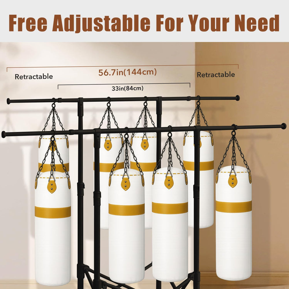 Clothes Rack Double Rods, Foldable Laundry Rack for Air Drying Clothing, Ward...