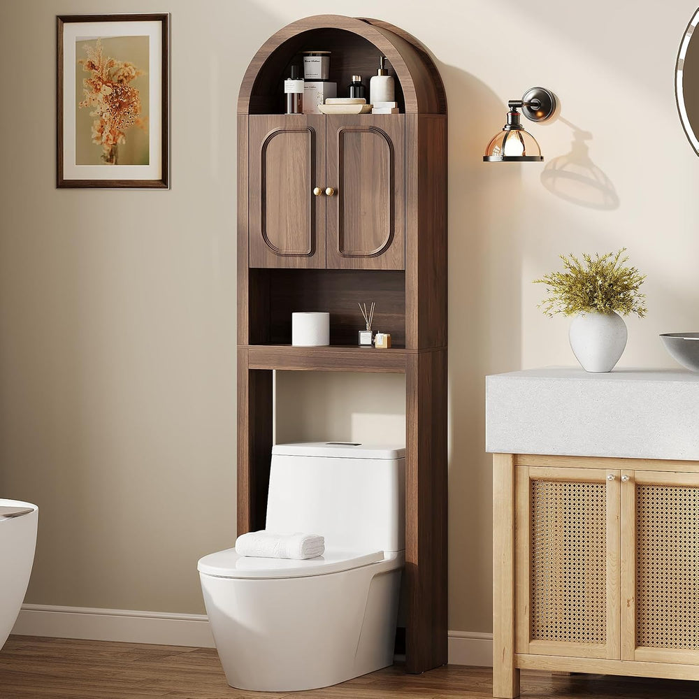 Arched Over the Toilet Storage Cabinet, Freestanding Bathroom Organizer