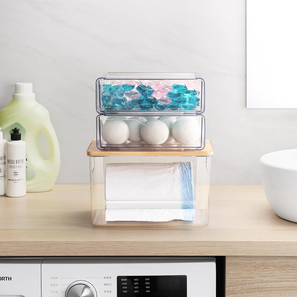 3Pcs Extra Large Laundry Room Organization and Storage, Stackable Storage Dra...