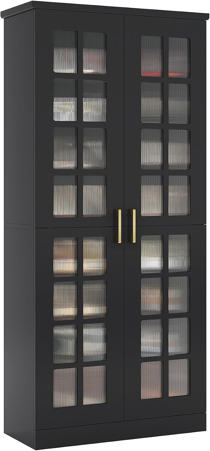 Tribesigns Tall Shoe Cabinet with Doors, 8-Tier Modern Shoe Storage Cabinet