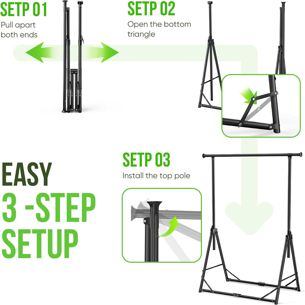 MAXLEAD HOME Clothes Rack Foldable Clothing Rack, 64.5''H Collapsible...