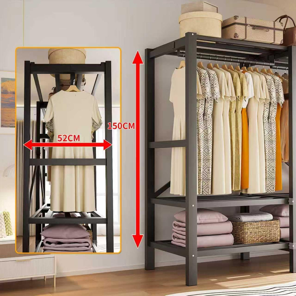 Foldable Portable Wardrobe Closet with Magnetic Doors & Cover, Heavy Duty...