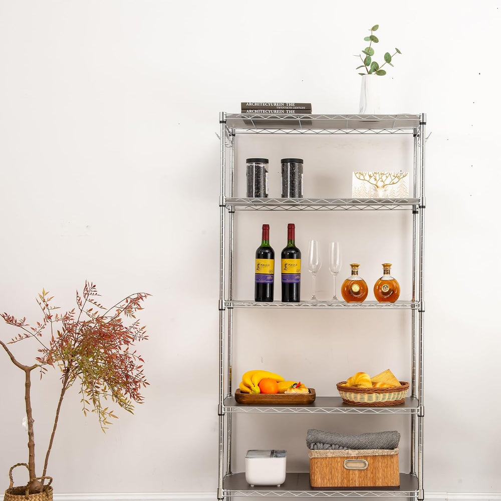 Poofzy Wire Shelf Liner 24" x 48", Set of 4 Gray