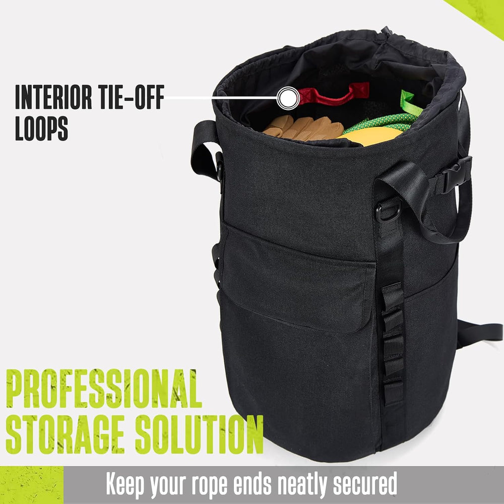 Arborist Rope Bag, 35L Tree Climbing Rope Bag, Arborist Equipment Bucket Back...