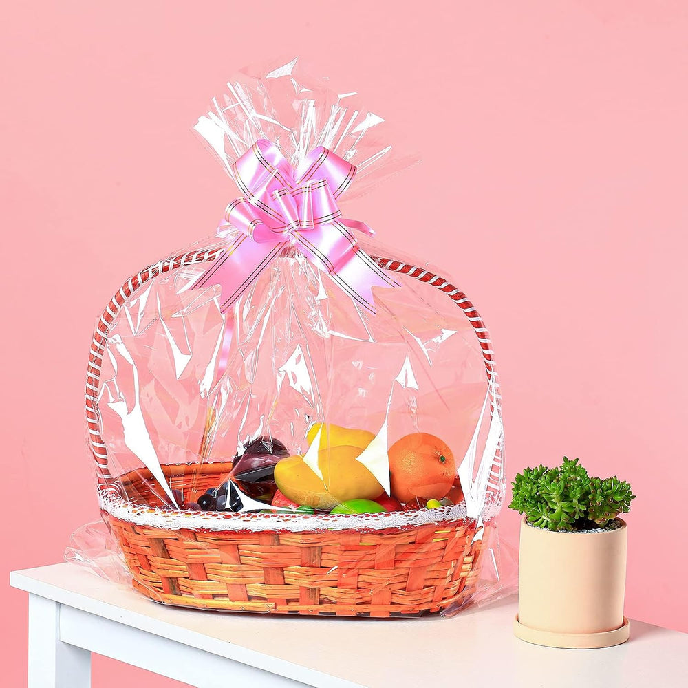 UltraOutlet 150 Packs Large Cellophane Wrap 24 x 30 Clear Cellophane Gift Bas...