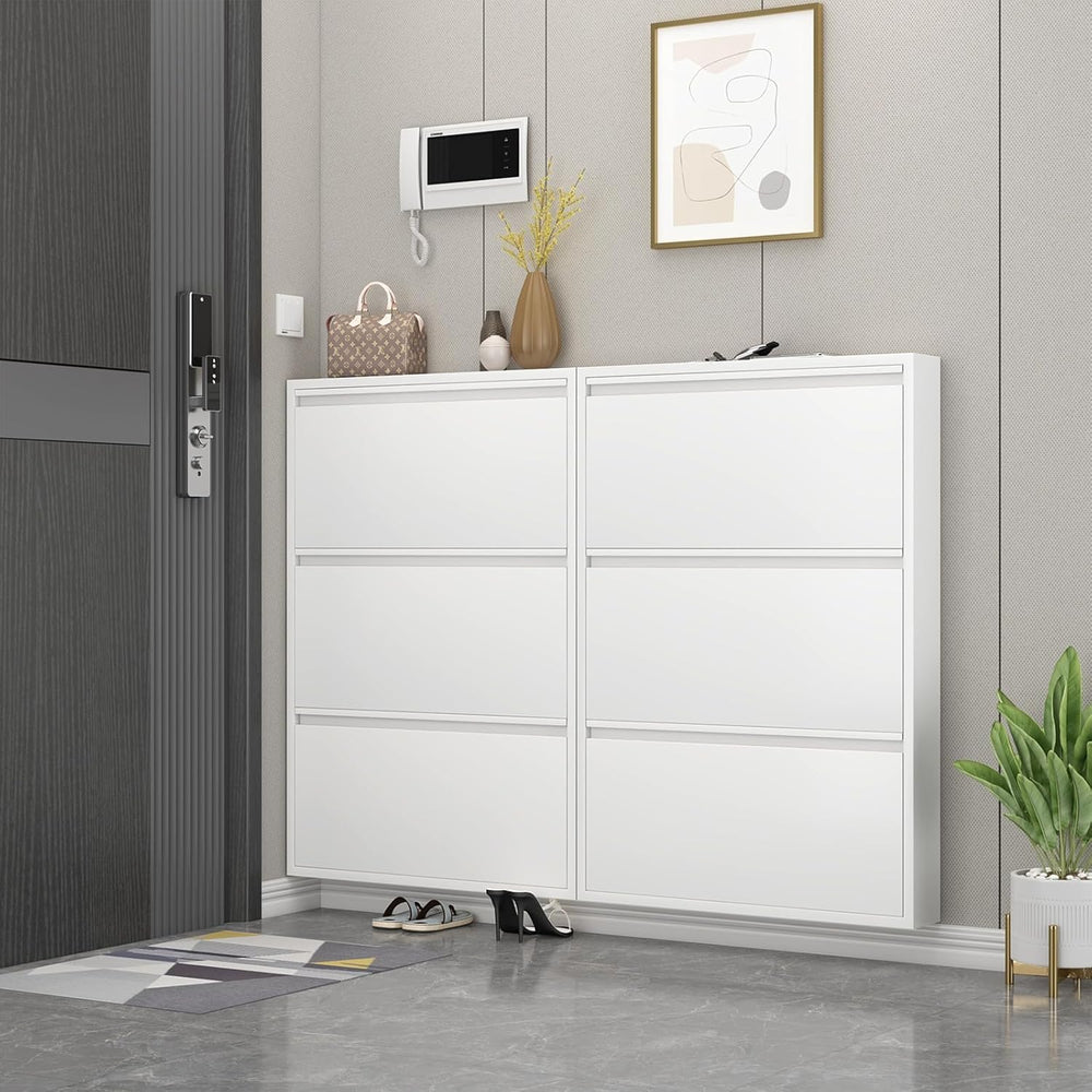 LUCYPAL Shoe Cabinet Storage for Entryway,Slim Wall Mounted Shoe Cabinet with...