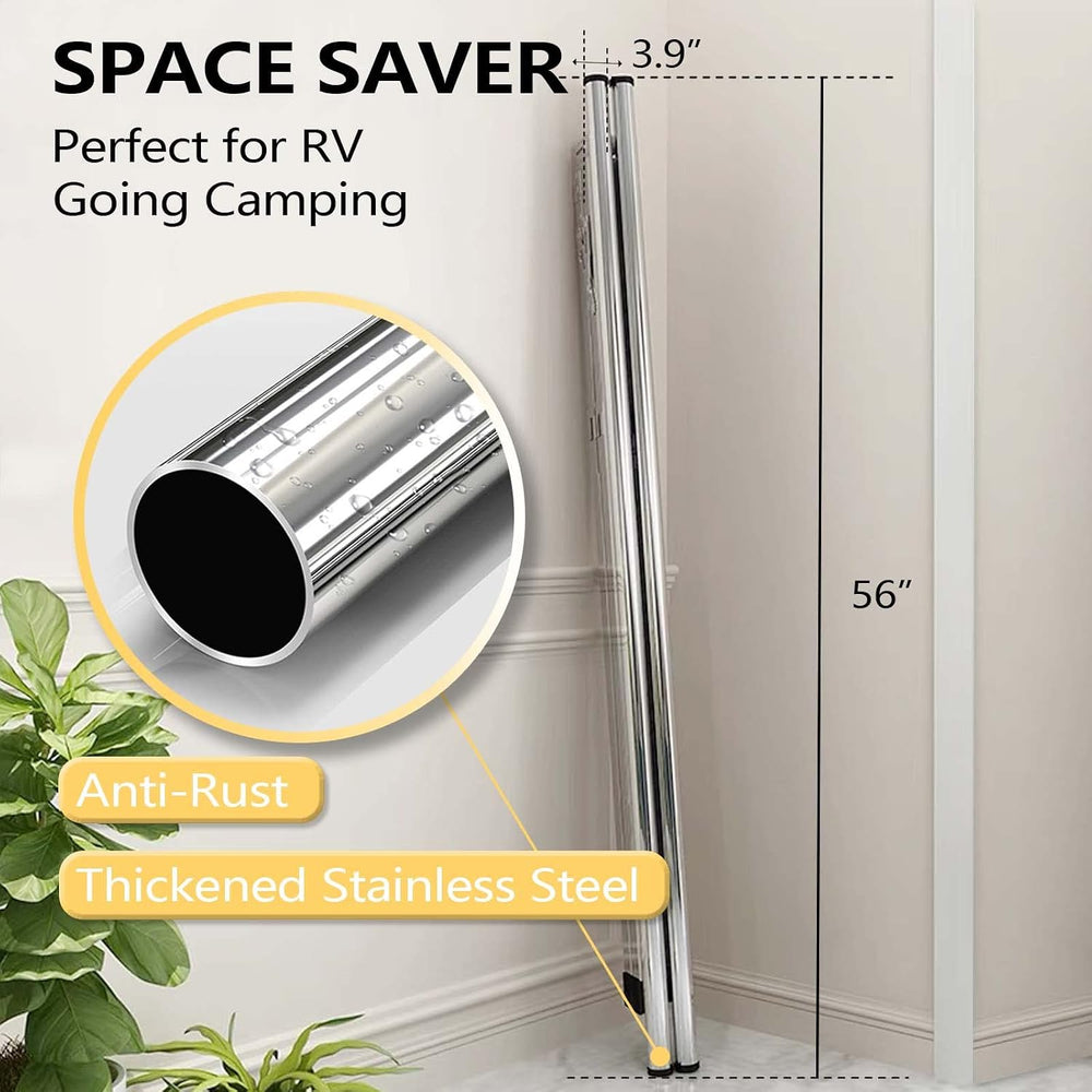 URYAN 63 Inches Clothes Drying Rack, Heavy Duty Stainless Steel Laundry Dryin...