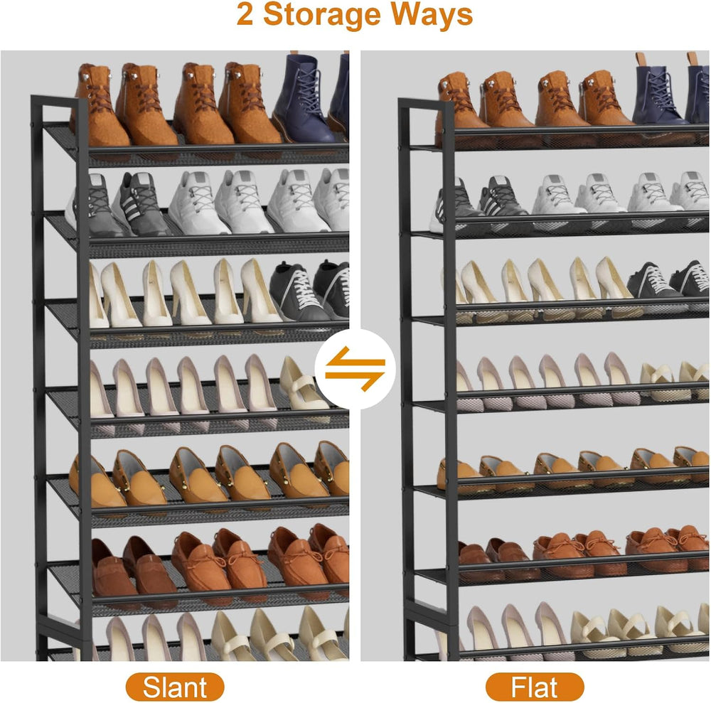 Large Shoe Rack 12 Tier Shoe Organizer, Heavy Duty Metal 6-Tier Stackable Sho...