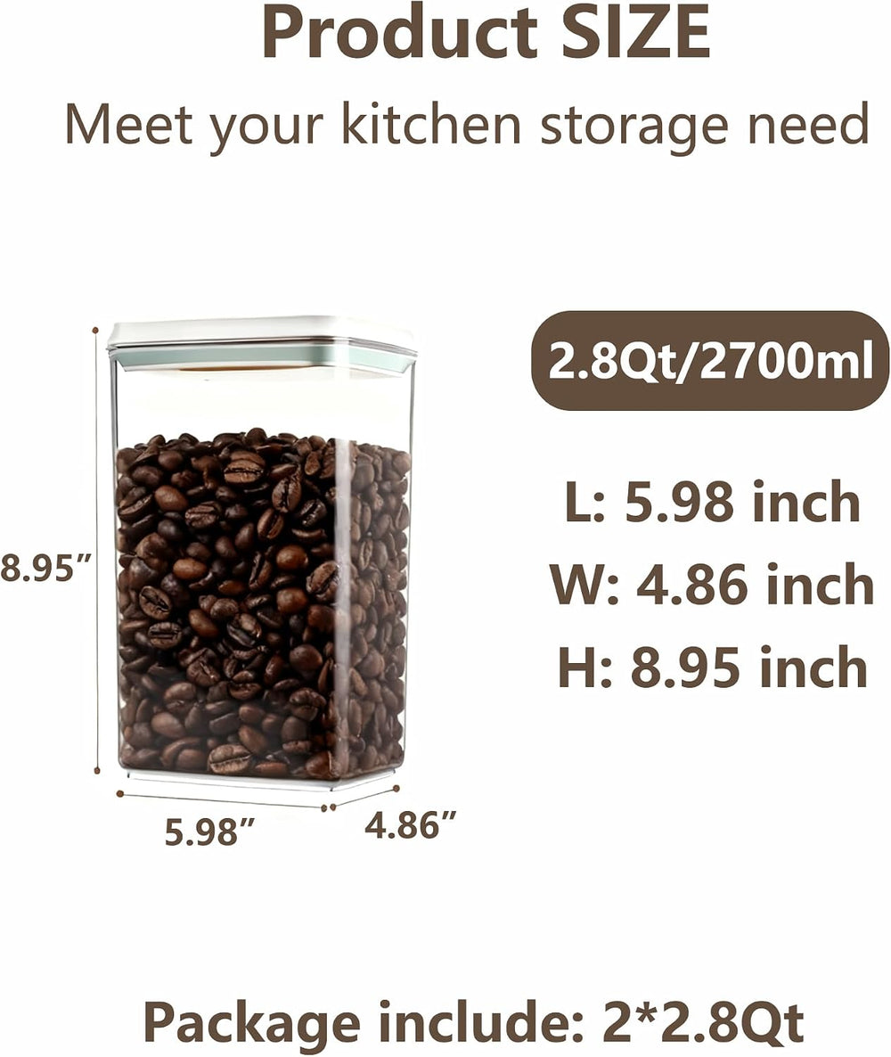 Pop Food Storage Containers Set Large Airtight Food Storage Containers with P...